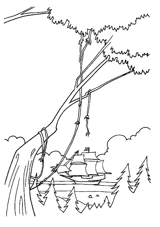 Plansa de colorat cu Pocahontas 48 43